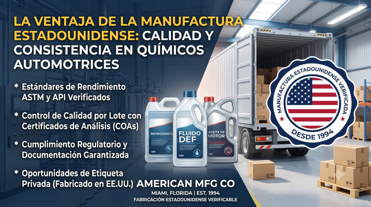 quimicos automotrices fabricados en USA vs importados